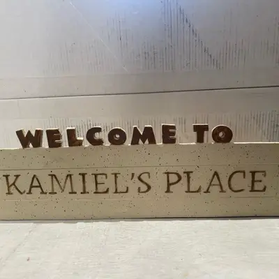 Een gepersonaliseerde welkom voor op Kamiel zijn kot