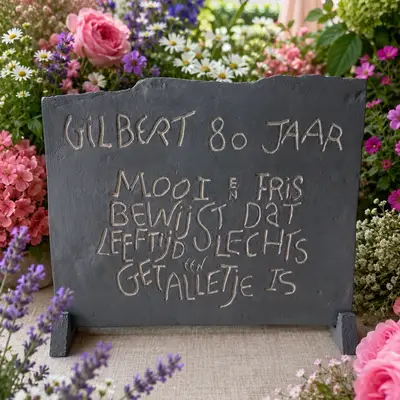 gepersonaliseerde tekst gemaakt in Keramiek