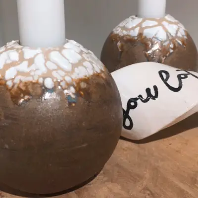 Kaarsenhouders lederlook